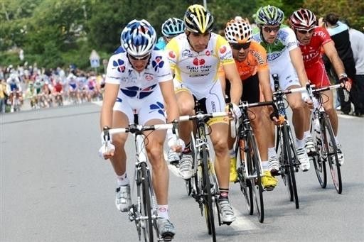 It's curtains for the escapees as the peloton swarms behind them.