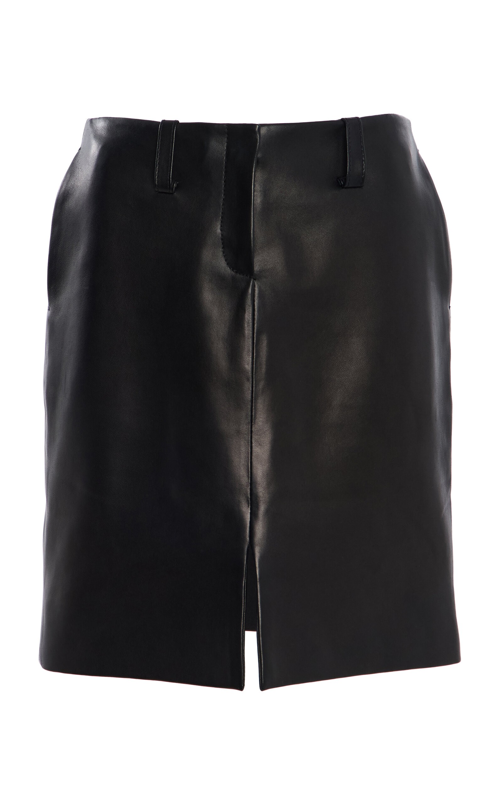 The Lex Pencil Leather Mini Skirt
