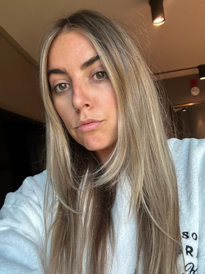 Shannon Lawlor after using the Olaplex Weightless Nourishing Hair Mask