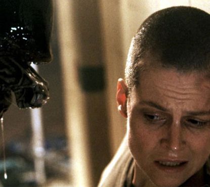 Sigourney Weaver in Alien film still