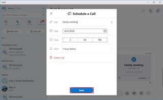 Edit Settings Skype Call