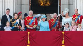 The royal family gather on the balcony at the Trooping of the Colour