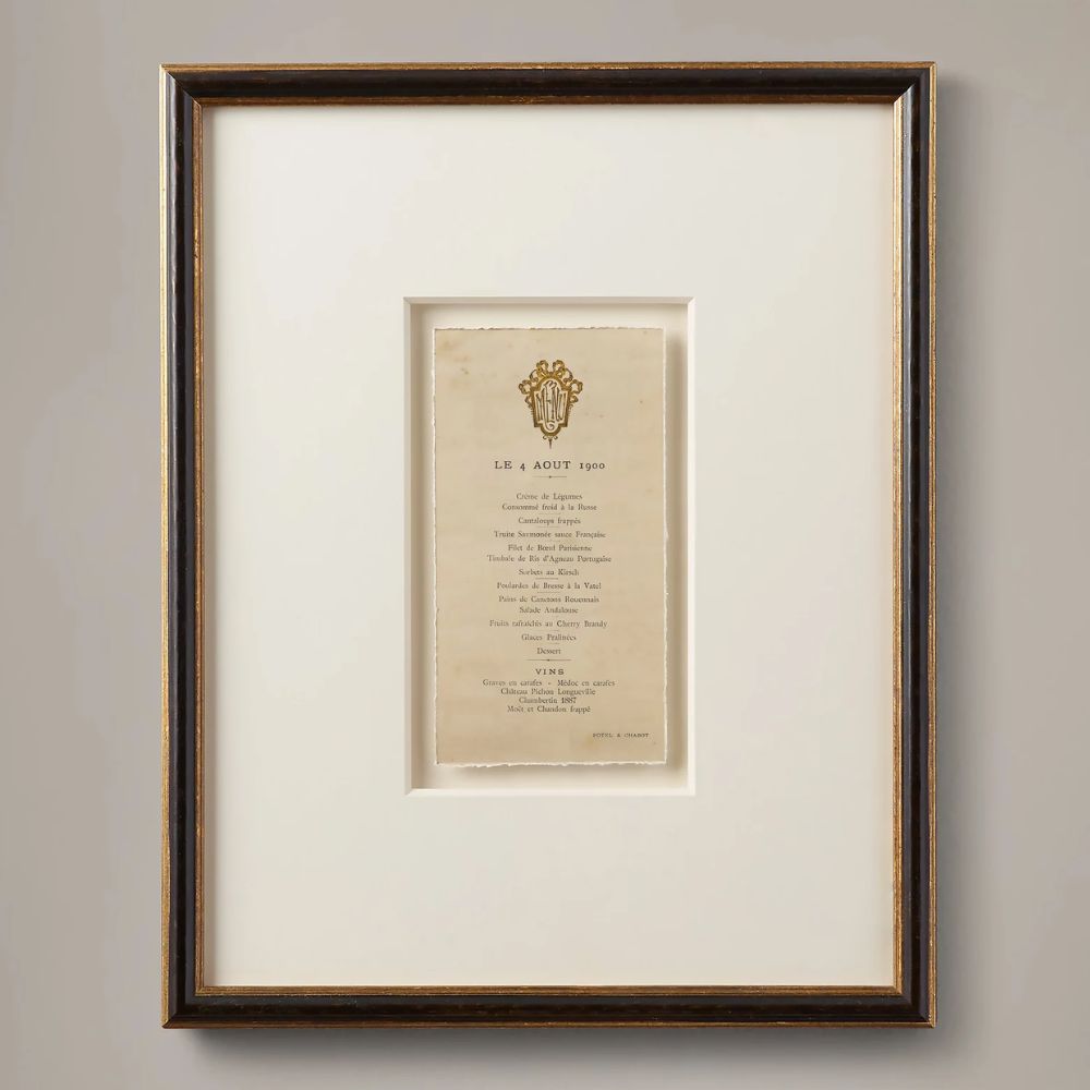Collection of Vintage French Menus Wall Art