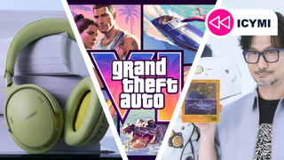 ICYMI split image of Bose headphones, the GTA VI box art and Kojima holding a CD-player