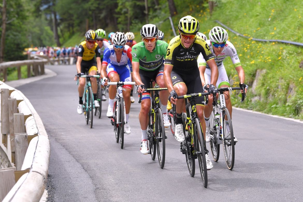 Mitchelton-Scott's Daryl Impey in the green jersey