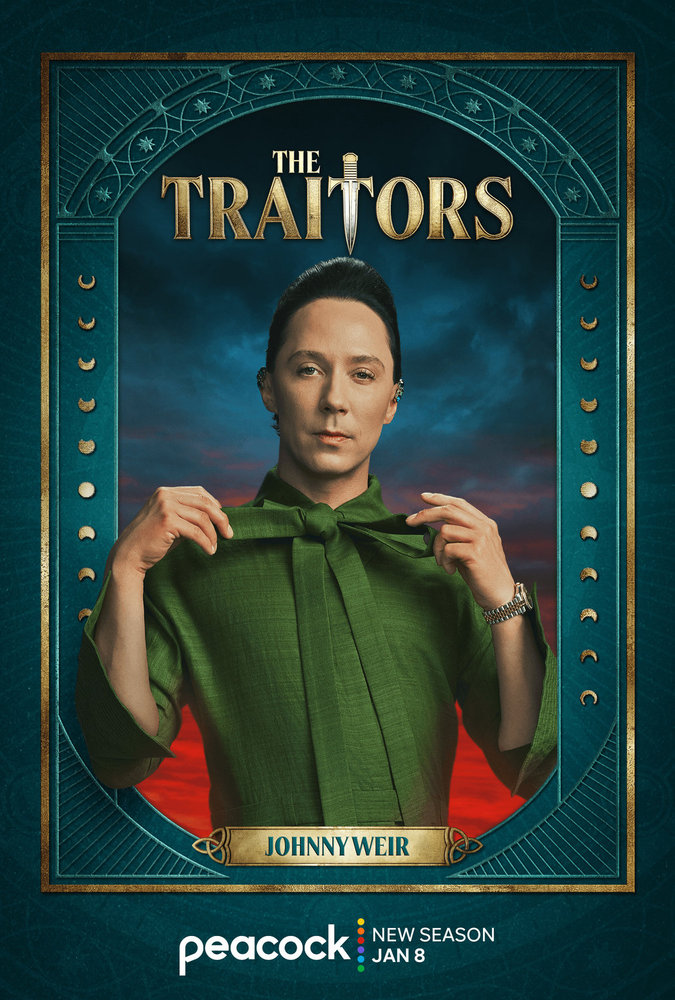 Johnny Weir's portrait for 'The Traitors' season 4.