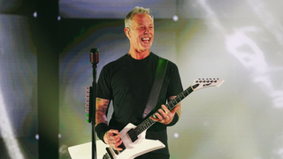 James Hetfield of Metallica performs onstage.