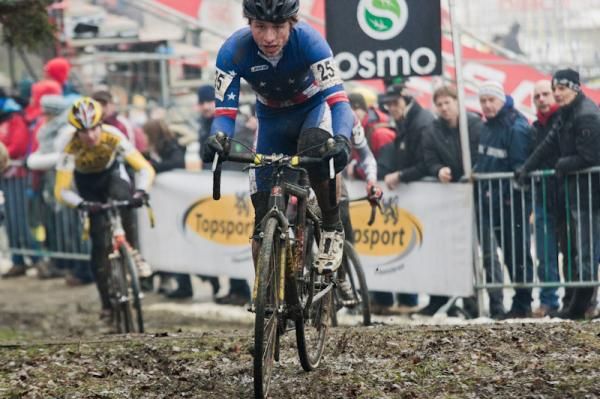 Bahnson battles through the mud at the GP Sven Nys in Baal