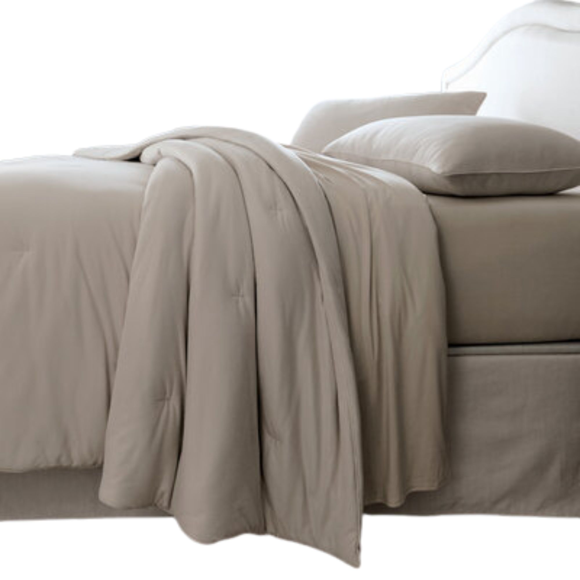 Beige Sleep Number cozy comforter set