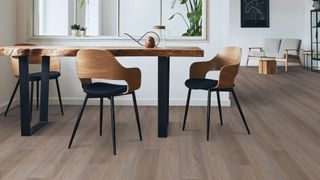 wood effect vinyl flooring in dining room