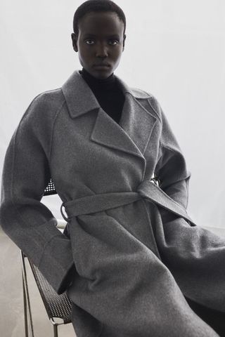 Belted Double-Faced Wool Coat