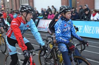 Ian McShane and Ethan Reynolds line up in the start grid at Diegem.