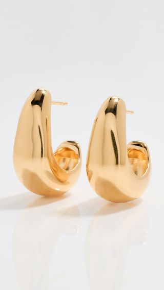 Domed hoop earrings