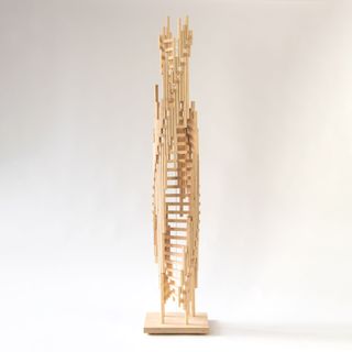 Sculptural wooden object by Matthew Hilton