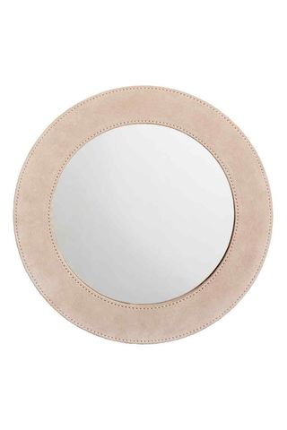 Round mirror in suede, £24.99, H&M Home
