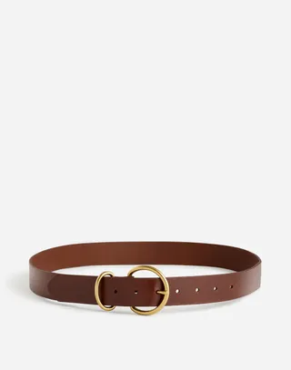 O-Buckle Leather Belt