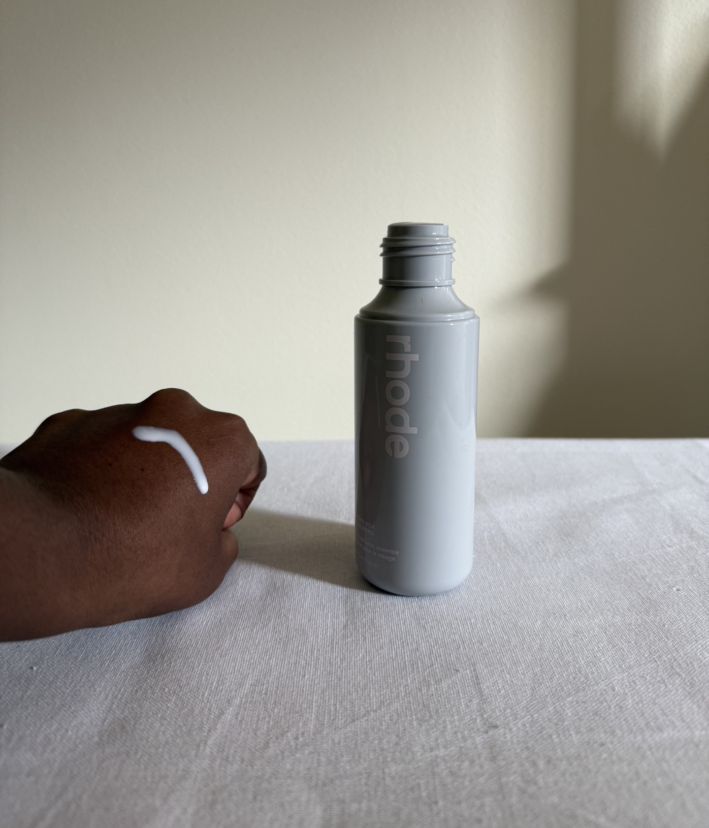 Rhode's Glazing Milk tested by Associate Beauty Editor Maya Thomas