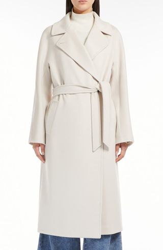 Resina Tie Waist Virgin Wool Coat