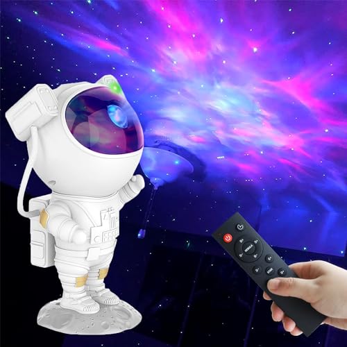 Astronauta Star Projector Galaxy Light, 360°; Espaço homem amigo projetor céu led night light espaço starlight planetário spaceman lâmpada presentes para crianças adultos quarto teto decoração