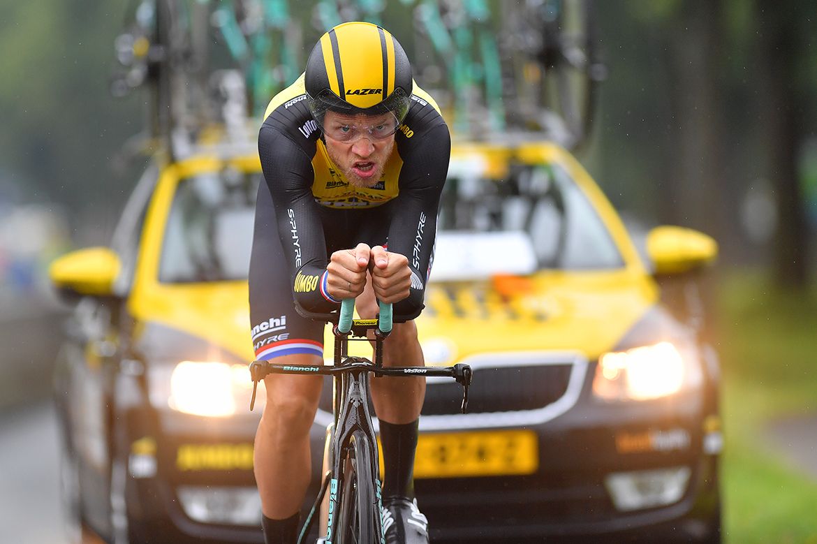 Former Dutch champion Lars Boom produced a strong ride