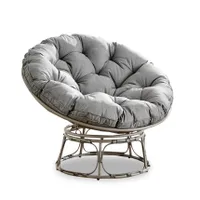 Moon Chair Grey Rattan Cushioned Outdoor Garden Chair | £159.99 at B&amp;Q, The Range, and Furniturebox