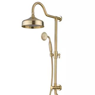 brass curved showerhead