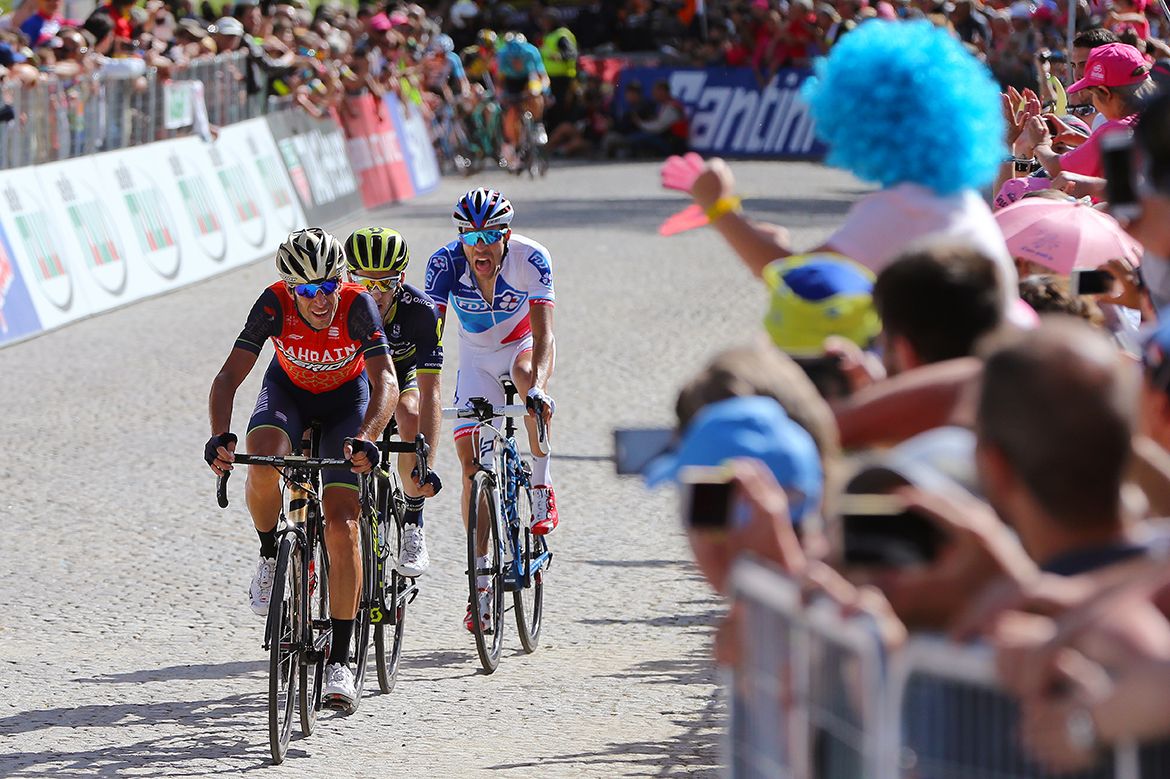 Vincenzo Nibali lost time on stage 14 of the Giro d'Italia.