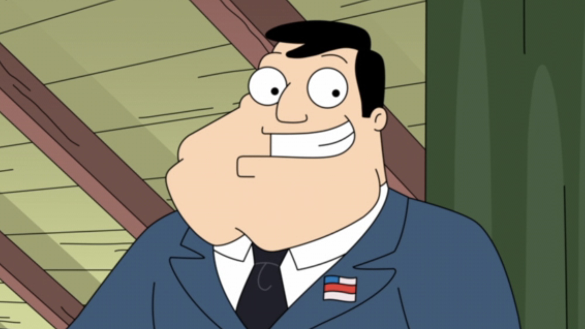 Stan smiling in the attic in American Dad Episode 400