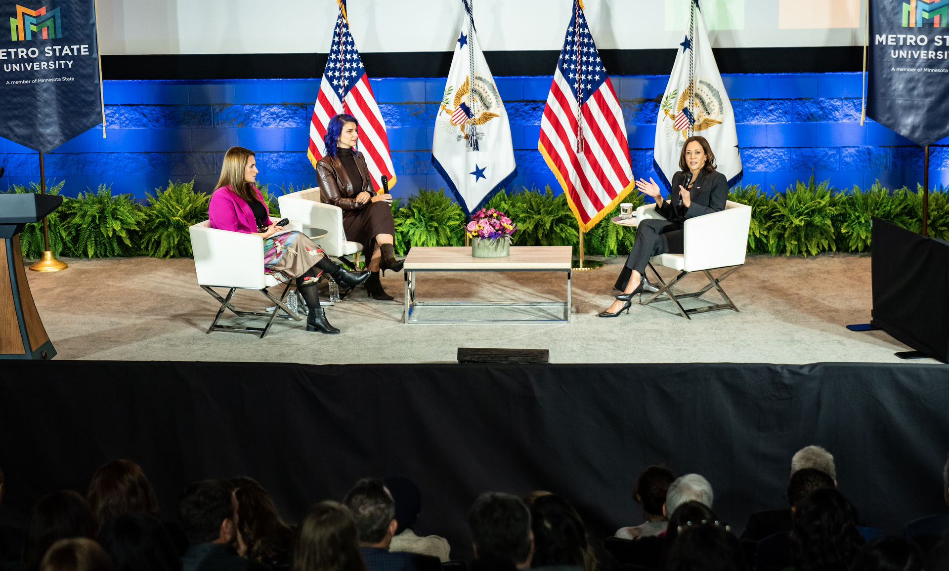 Vice President Kamala Harris and Emily Tisch Sussman