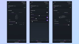 A compilation of screenshots showing the Swarm II app on Android
