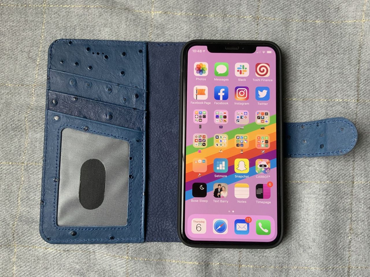 Burkley Carson 2-in-1 Leather Wallet iPhone Case