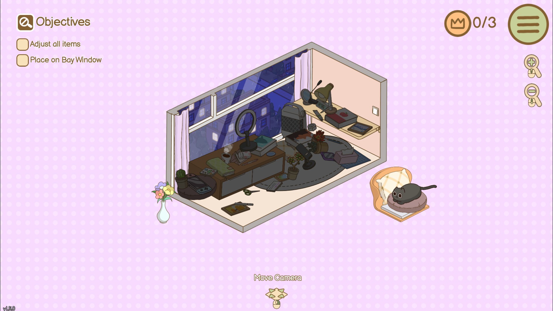 A messy studio flat.