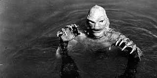 The creature from the black lagoon in the water
