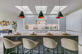 kitchen with island and pendant lights from Savills