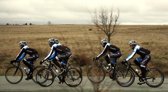 Riders from the junior team Specialized-Alberto Contador Foundation