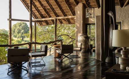 Singita Ebony Lodge Views of Sand River from Lounge