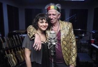 Studio buddies: Nora Jones and Keith Richards.