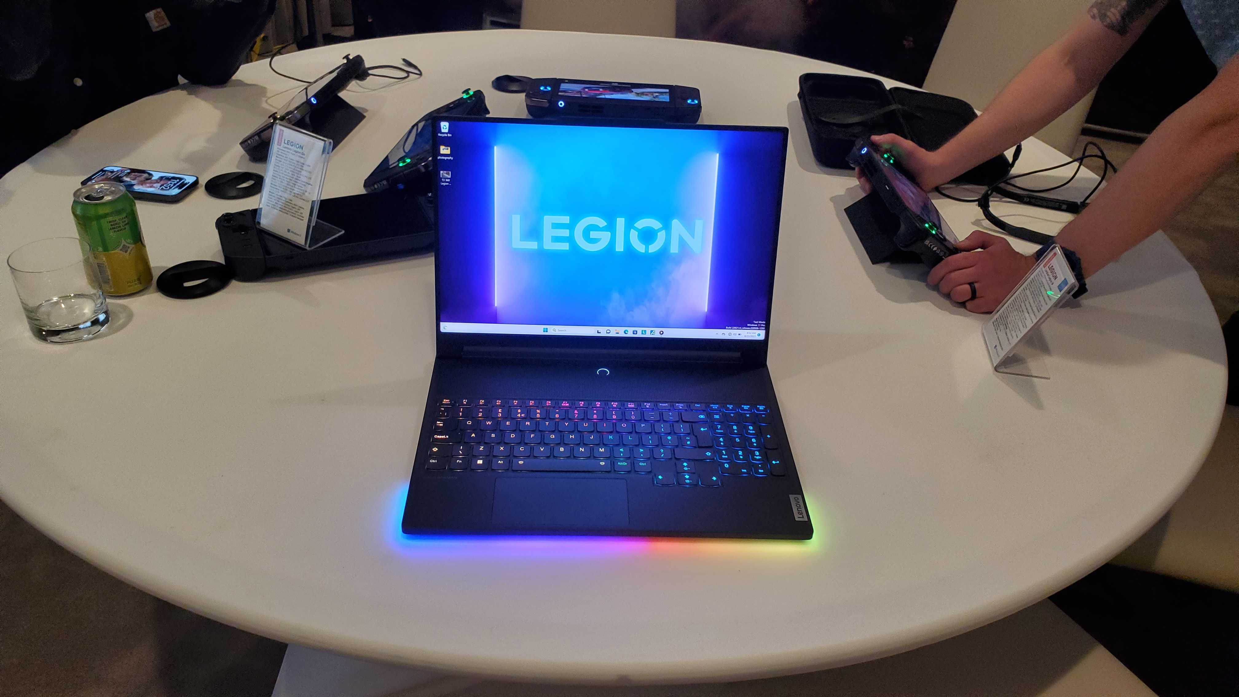 black gaming laptop with rgb lit keyboard