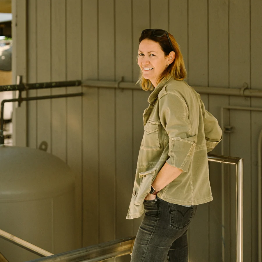 Portrait of Clos du Val winemaker Carmel Greenberg at the winery