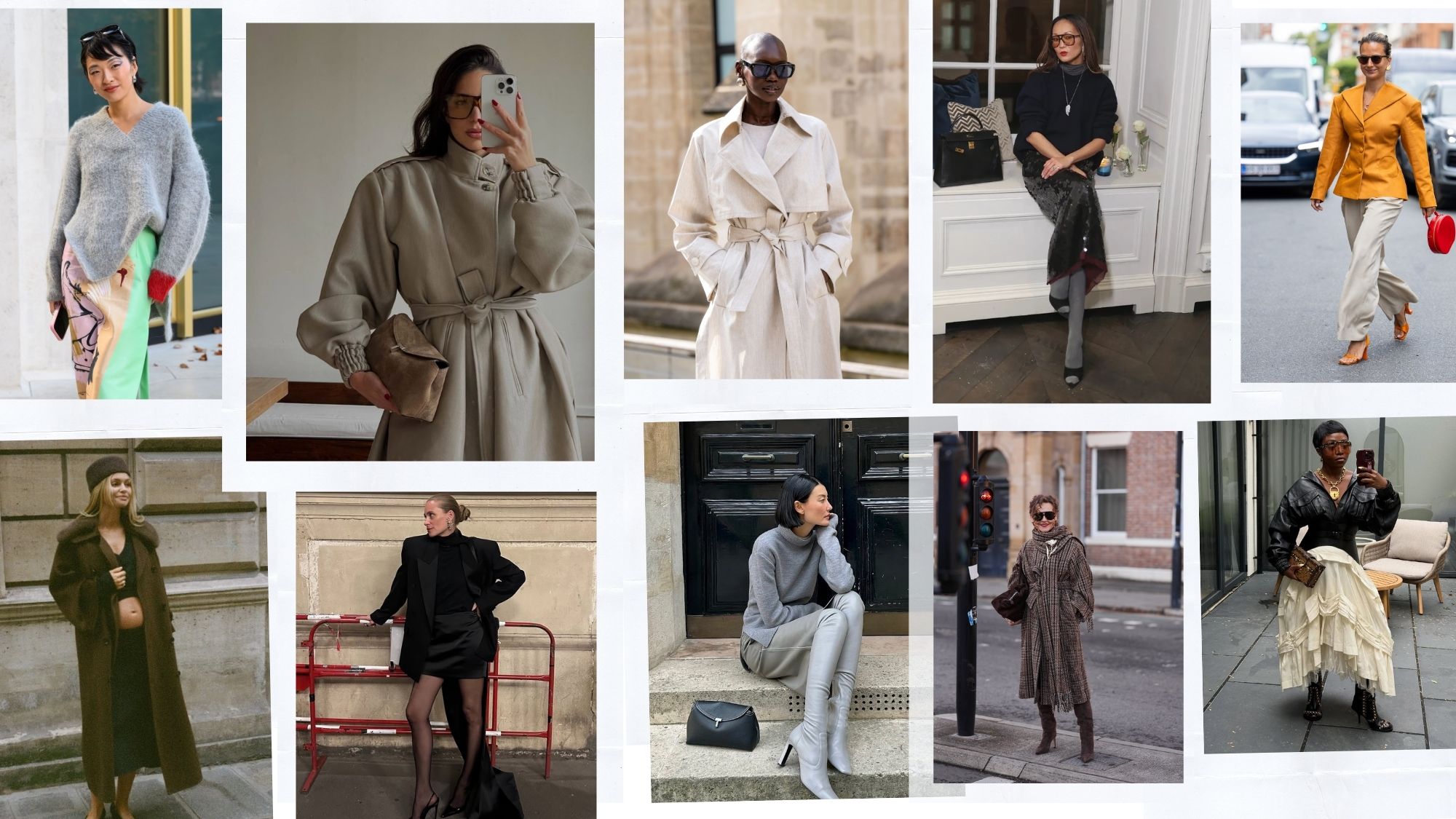 a collage of stylish influencers, models and fashion creatives