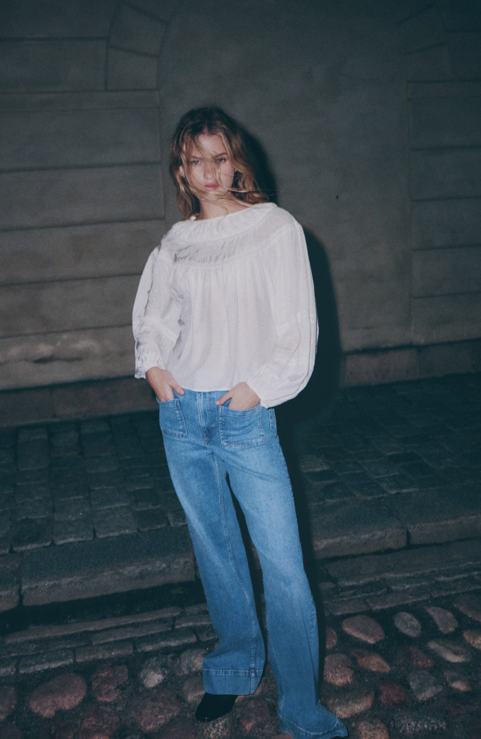 H&amp;amp;M, Embroidered Viscose Blouse