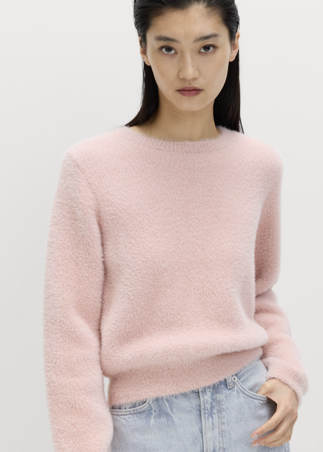 M&amp;S, Fluffy Crew Neck Knitted Jumper