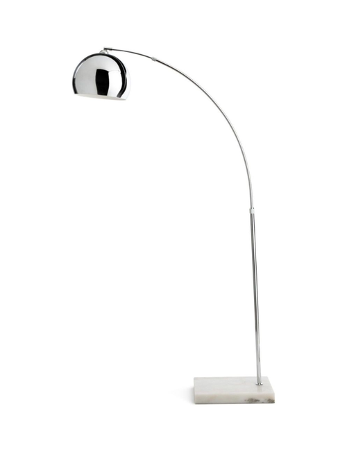 Nalone Arc Floor Lamp &ndash; Chrome & Marble