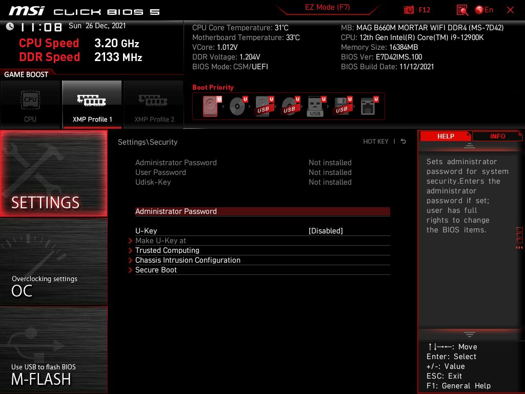 MSI MAG B660M Mortar WIFI DDR4