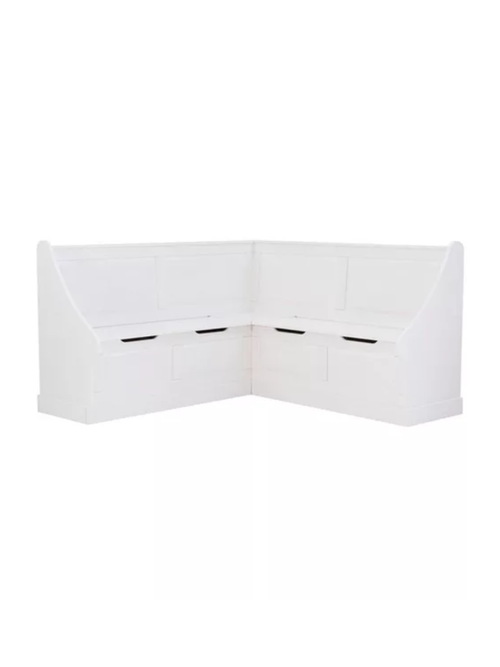 Tobin Traditional Solid Wood Backless Storage Corner Nook