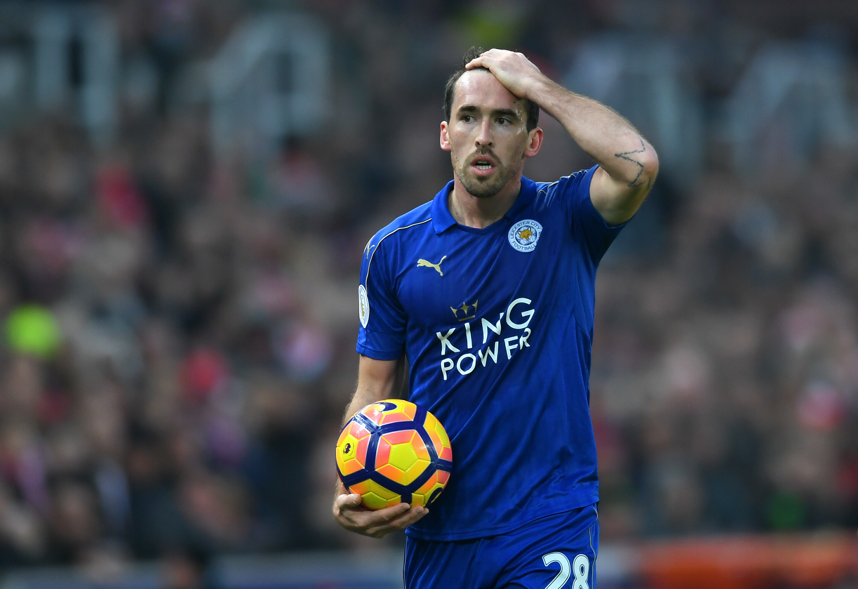 Leicester City left back Christian Fuchs