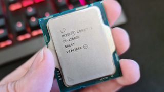 Intel Core i5 12600K CPU pictured up-close