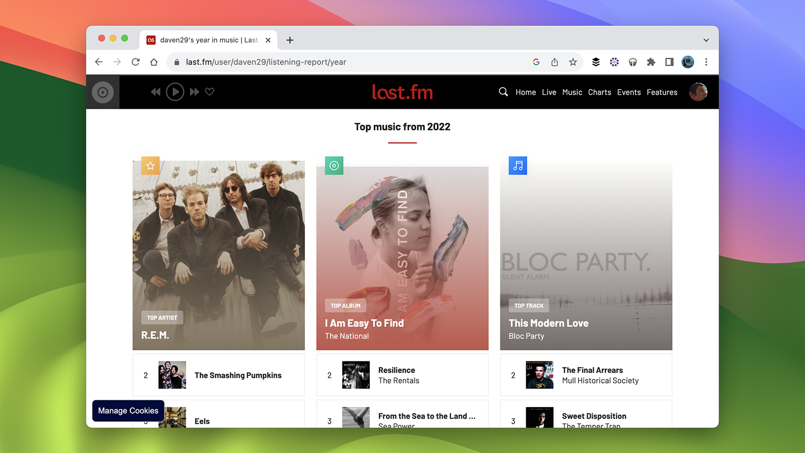 Last fm web app