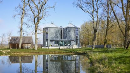 Converted grain silos