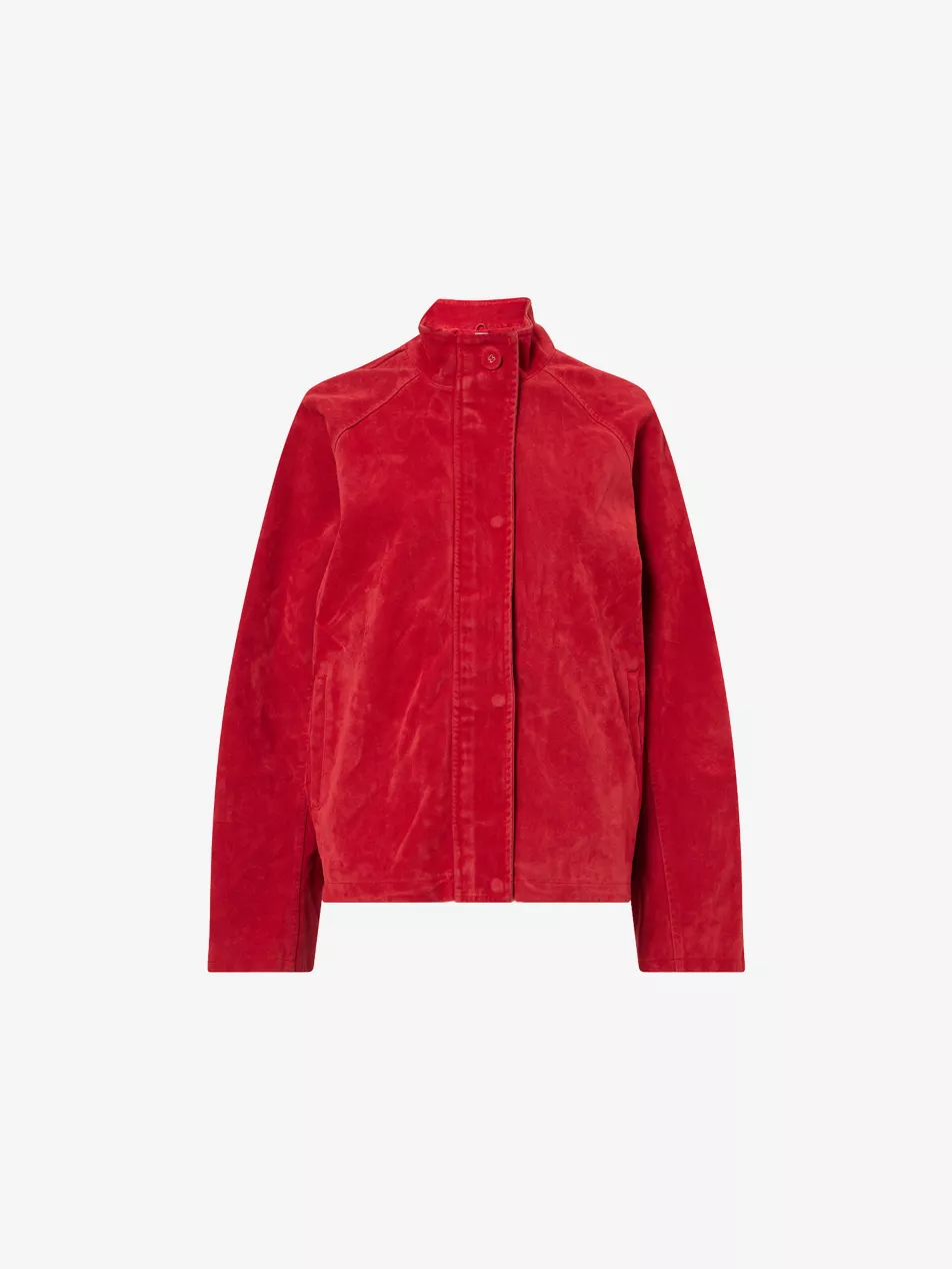 Lady Long-Sleeve Faux-Suede Jacket - Xs